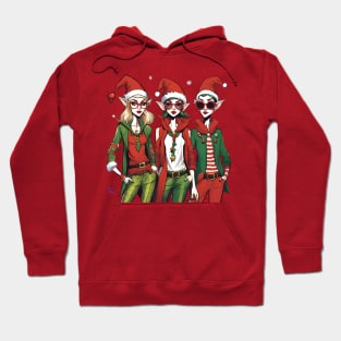 Fashionable Christmas Elves Hoodie